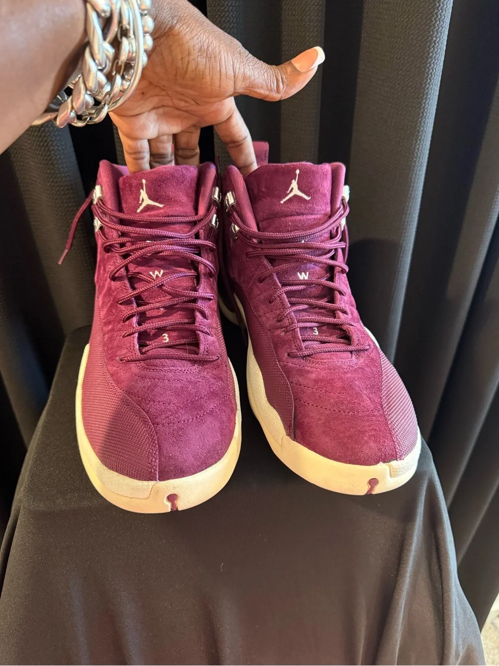 Jordan Men’s Sneakers in Burgundy with Cream Soles